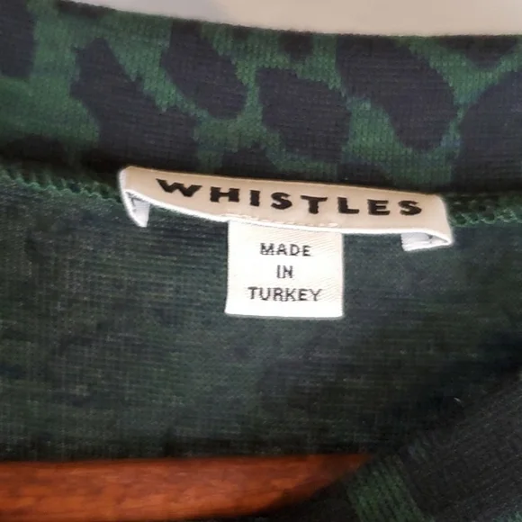 Whistles Animal Jersey Dress Green Leopard Print